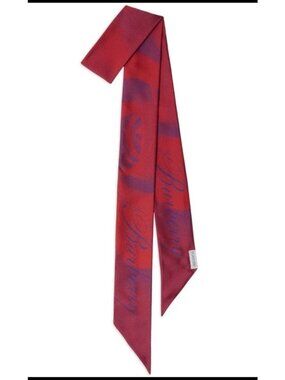 Burberry Rose Print Silk Scarf Raspberry Pink Logo Wrap Designer 100% Silk Italy